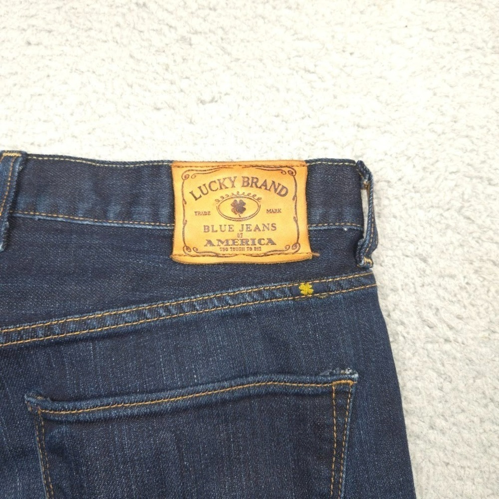 Lucky Brand Dean Jeans Mens 36x27 Dark Wash Straight Stretch Denim 34x32 - Picture 7 of 15